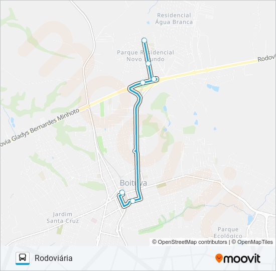 007 EXPRESSA - RODOVIÁRIA / NOVO MUNDO bus Line Map