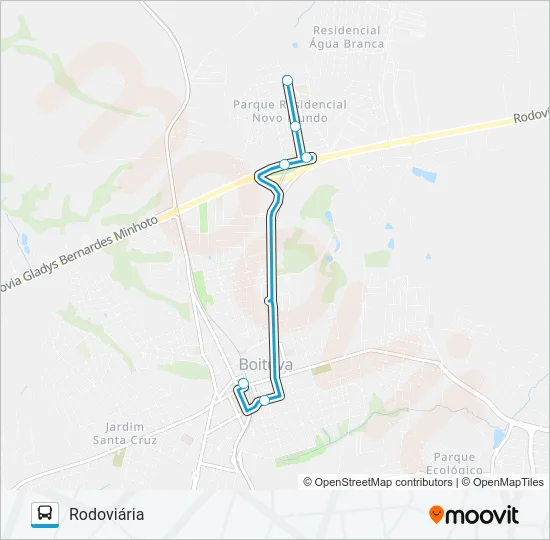 007 EXPRESSA - RODOVIÁRIA / NOVO MUNDO Bus Line Map