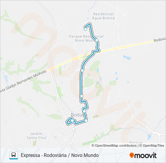 007 EXPRESSA - RODOVIÁRIA / NOVO MUNDO bus Line Map