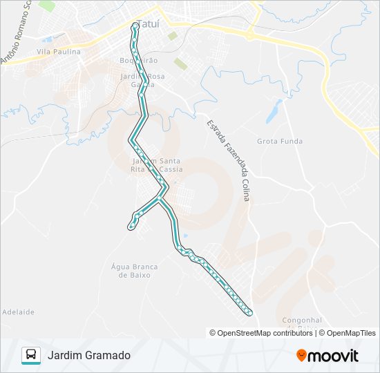 Mapa da linha L05 JARDIM GRAMADO de ônibus