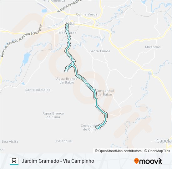 Mapa de L05 JARDIM GRAMADO de autobús