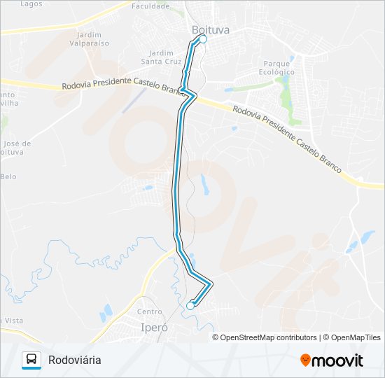 Mapa da linha 015 PARQUE DAS ÁRVORES / SANTO ANTÔNIO VELHO de ônibus