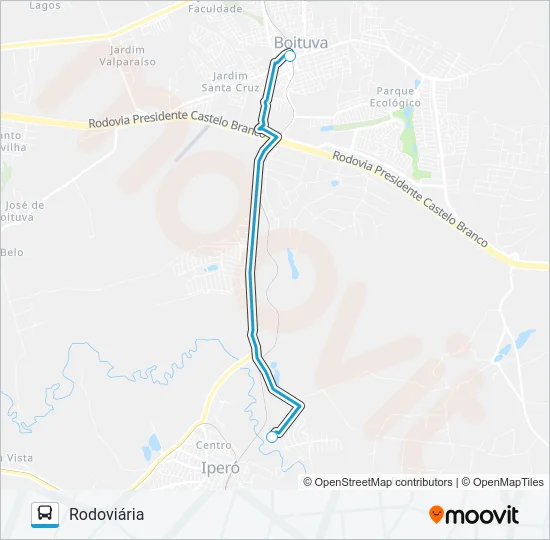 015 PARQUE DAS ÁRVORES / SANTO ANTÔNIO VELHO Bus Line Map