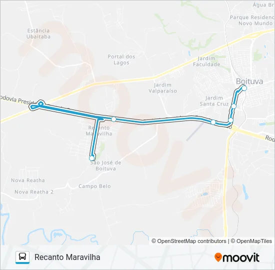 005 RECANTO MARAVILHA Bus Line Map