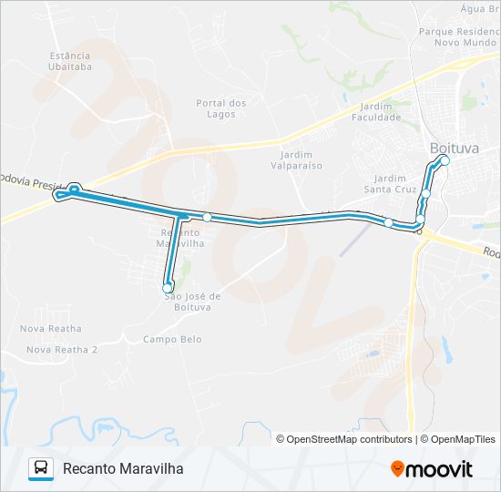005 RECANTO MARAVILHA bus Line Map