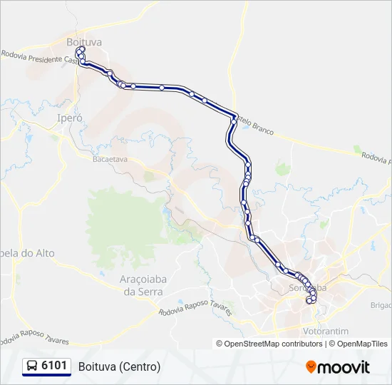 6101 Bus Line Map