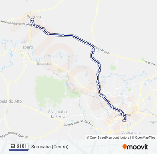 6101 Bus Line Map