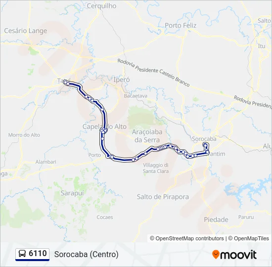 6110 Bus Line Map