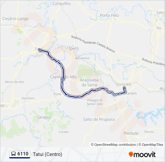6110 Bus Line Map