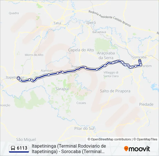 6113 Bus Line Map