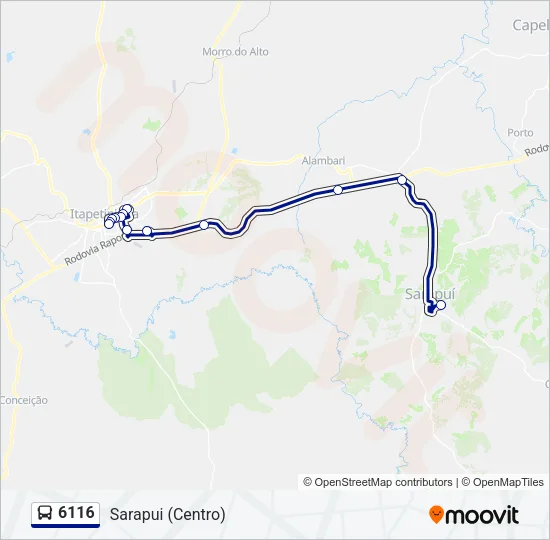 6116 Bus Line Map
