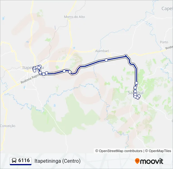 6116 Bus Line Map