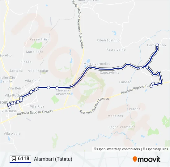 6118 Bus Line Map
