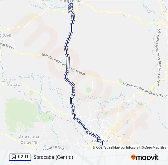 6201 Bus Line Map