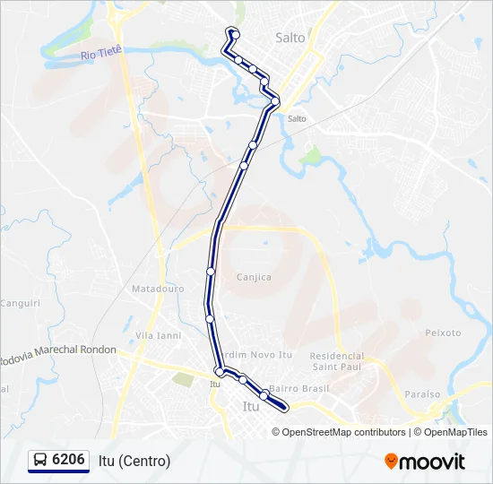6206 Bus Line Map