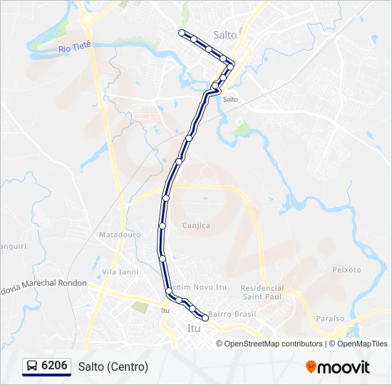 6206 Bus Line Map