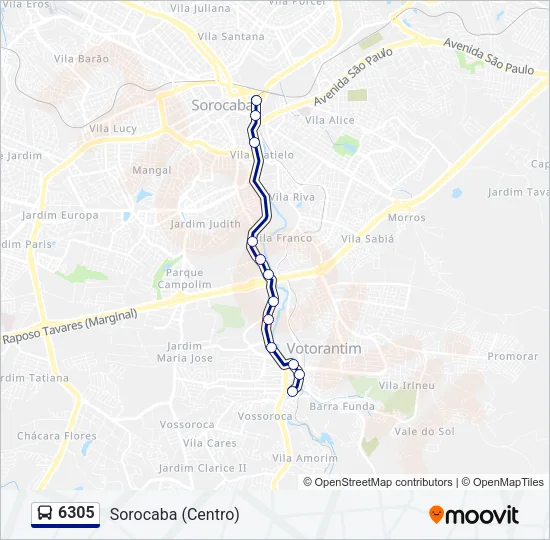 6305 Bus Line Map