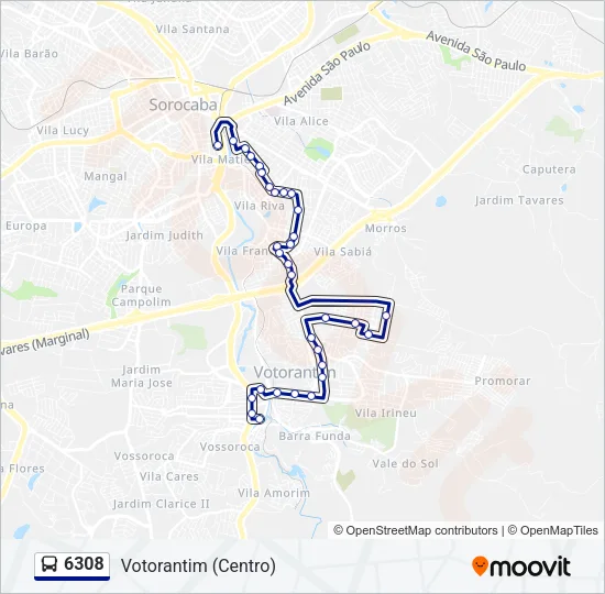 6308 Bus Line Map