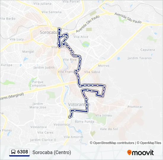 6308 Bus Line Map