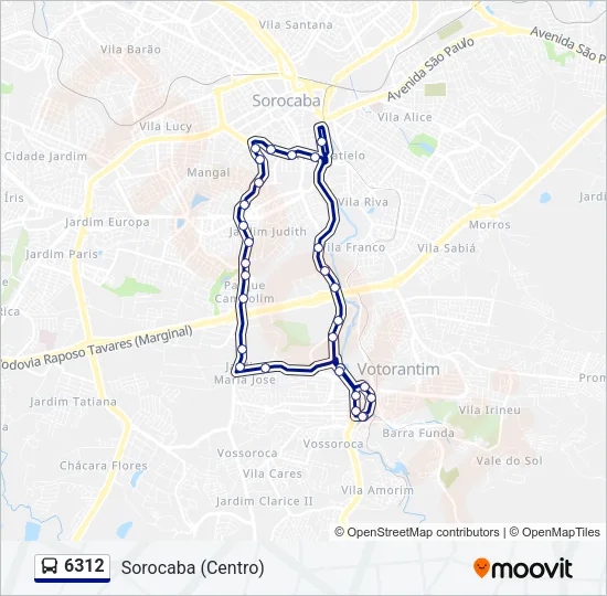 6312 Bus Line Map
