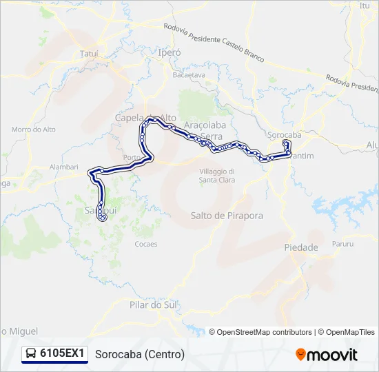 6105EX1 Bus Line Map