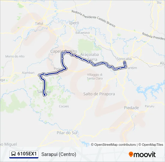 6105EX1 Bus Line Map