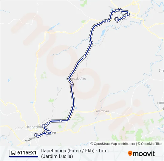 6115EX1 Bus Line Map
