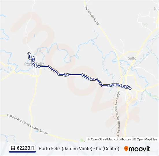 6222BI1 Bus Line Map