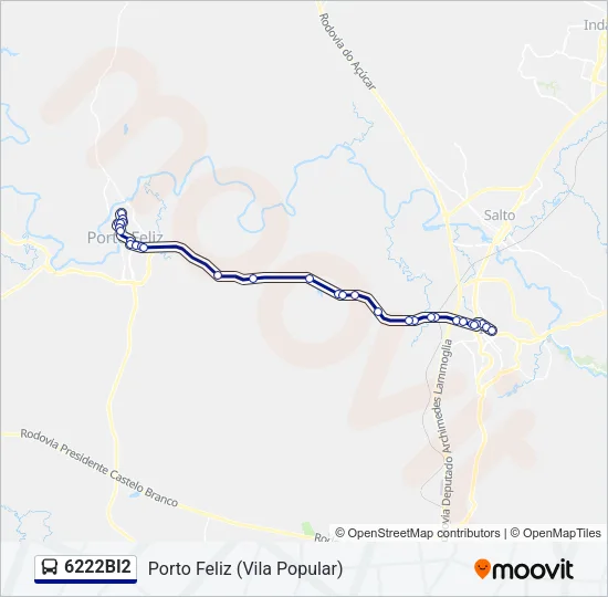 6222BI2 Bus Line Map