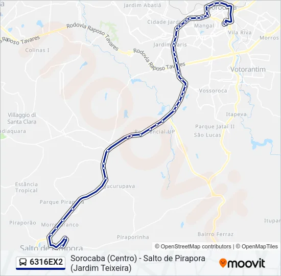 6316EX2 Bus Line Map