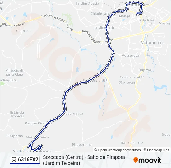 6316EX2 Bus Line Map