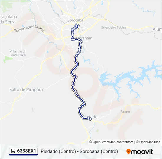 6338EX1 Bus Line Map