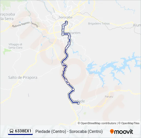 6338EX1 Bus Line Map