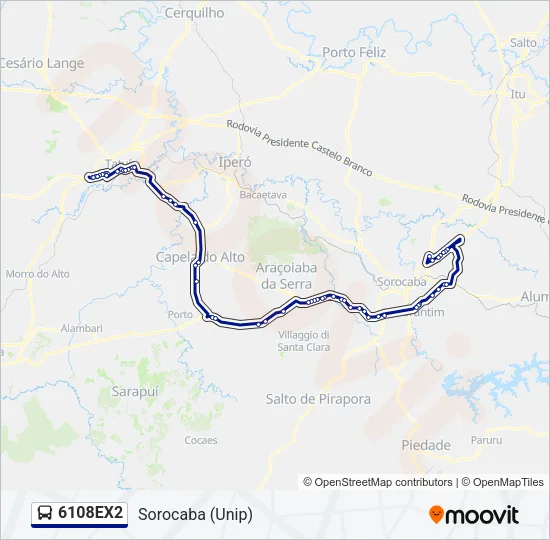 6108EX2 Bus Line Map