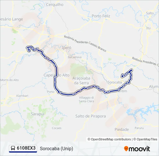 6108EX3 Bus Line Map
