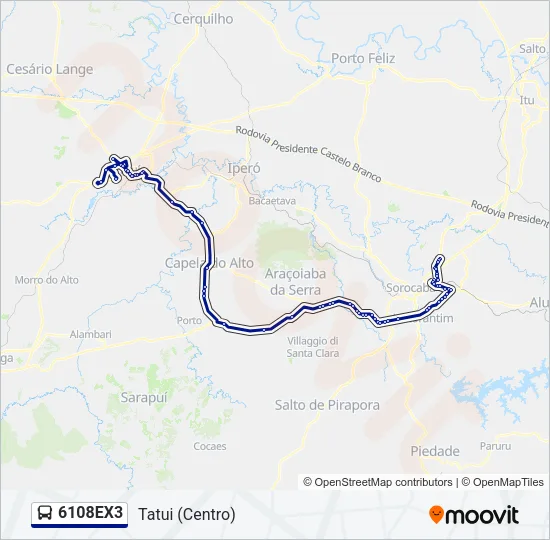 6108EX3 Bus Line Map