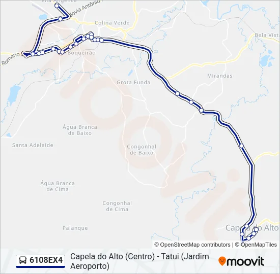 6108EX4 Bus Line Map