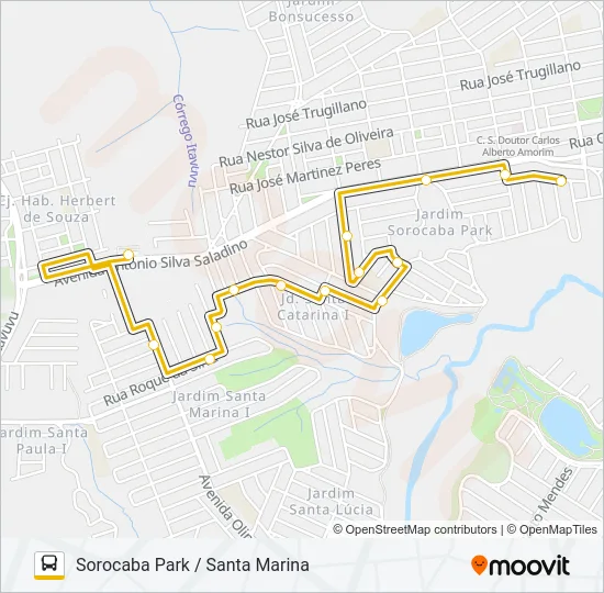 581 SOROCABA PARK / SANTA MARINA Bus Line Map