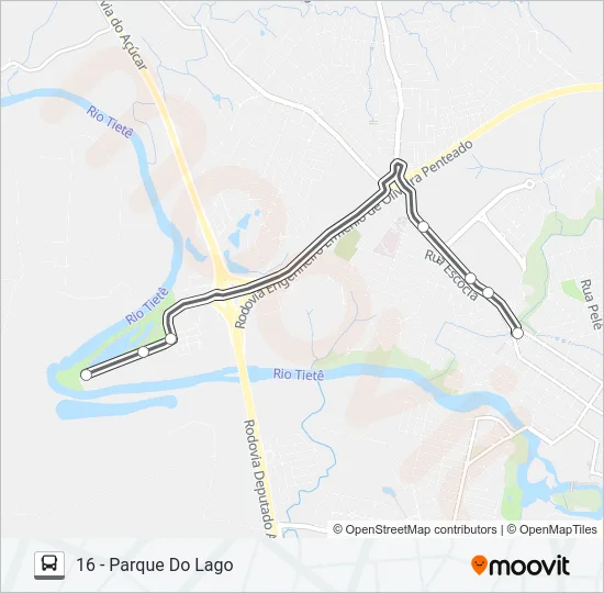 016 PARQUE DO LAGO Bus Line Map