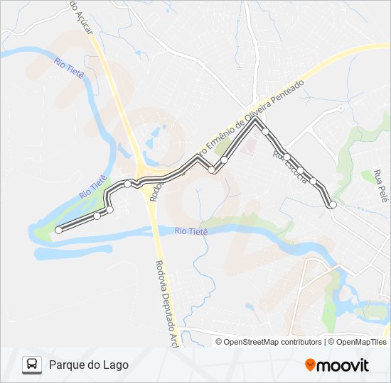 016 PARQUE DO LAGO bus Line Map