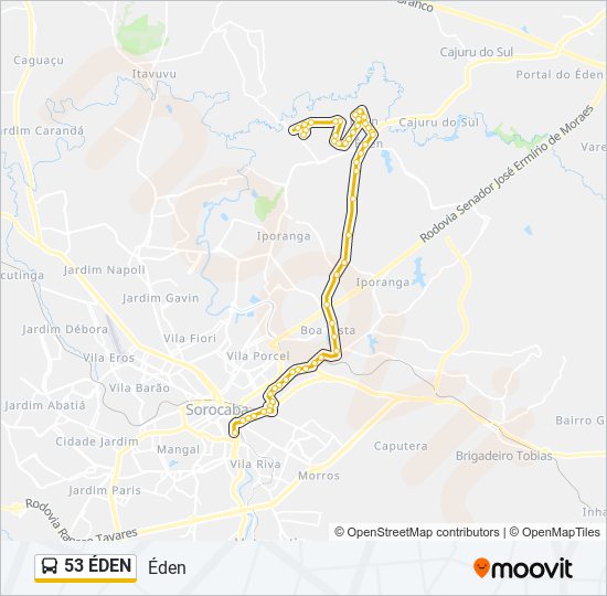 53 ÉDEN bus Line Map