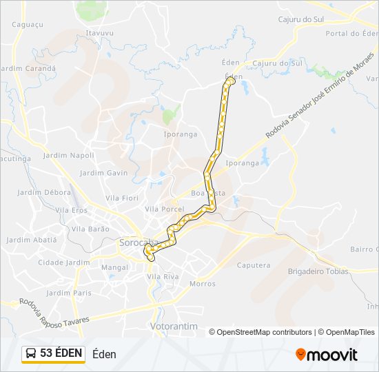 53 ÉDEN bus Line Map