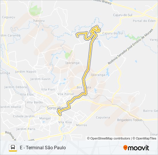 Mapa de 53 ÉDEN de autobús