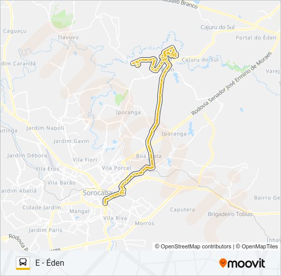 Mapa da linha 53 ÉDEN de ônibus