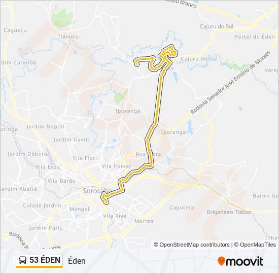 53 ÉDEN bus Line Map