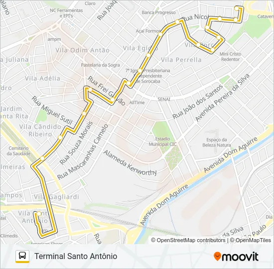 36 PORCEL Bus Line Map