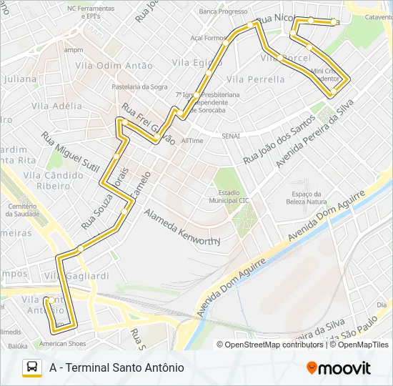 36 PORCEL Bus Line Map