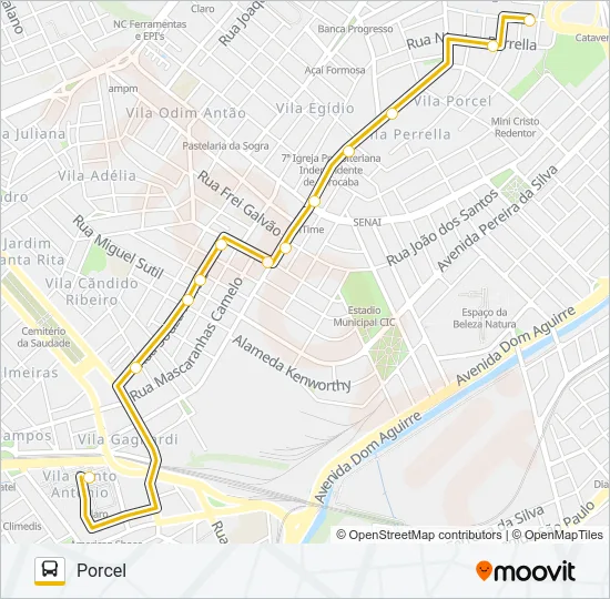 36 PORCEL Bus Line Map