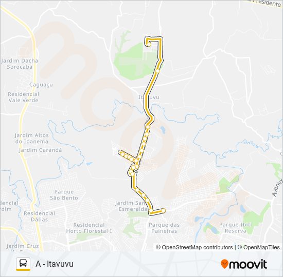 25 ITAVUVU bus Line Map