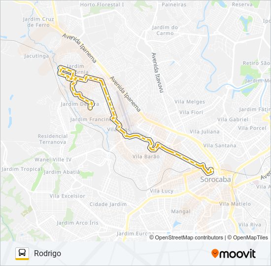55 RODRIGO bus Line Map